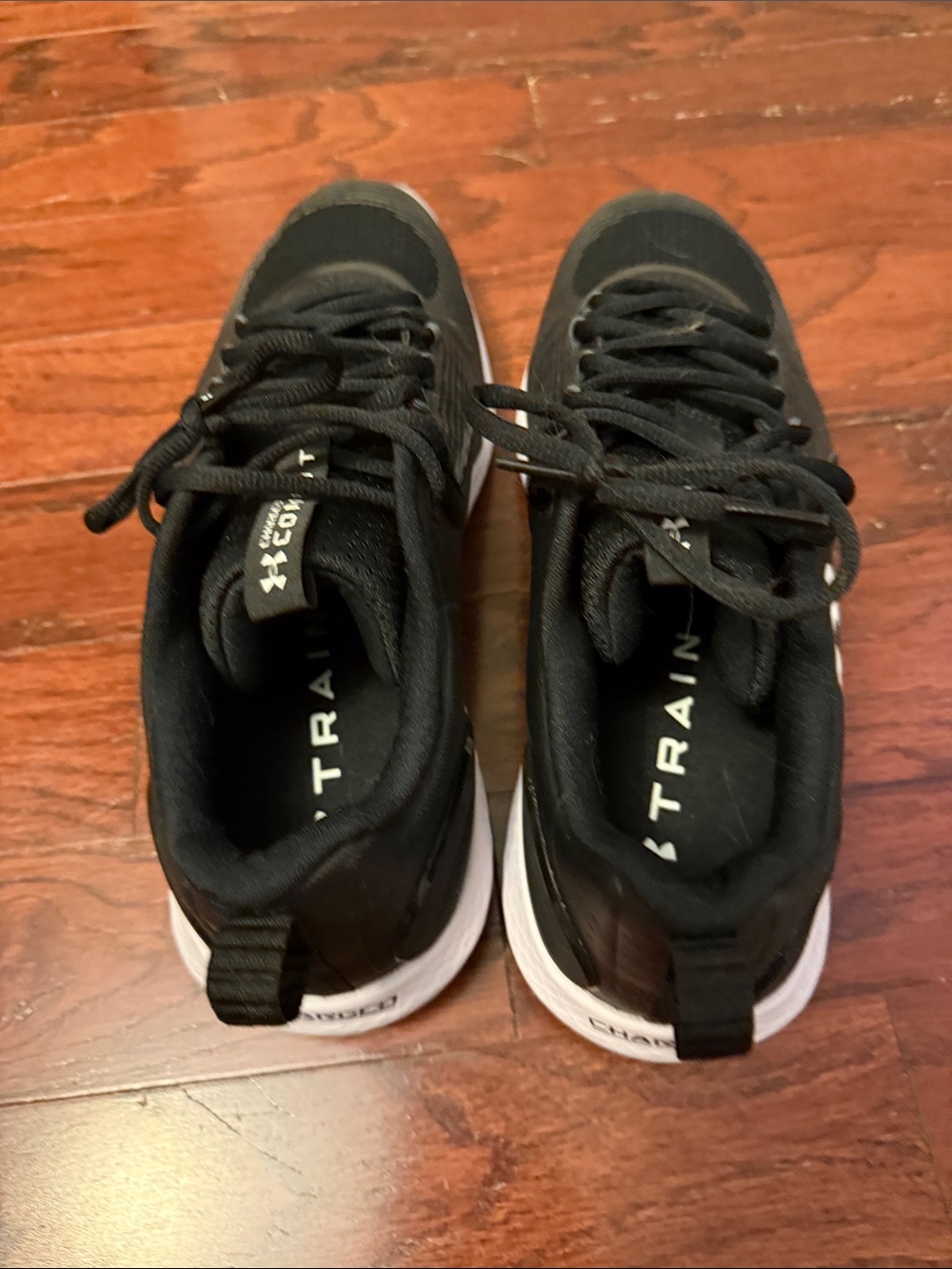 Under Armour Black and White Men's Athletic Training Shoes - Picture 4 of 7